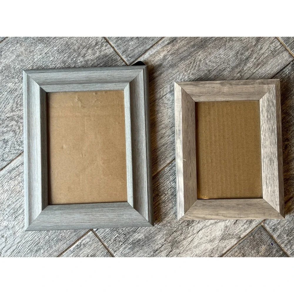 2 Sheffield Home Picture Frames Photo Holder Wood Weathered Farmhouse Cottage